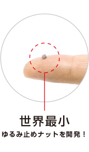 世界最小ゆるみ止めナットを開発!